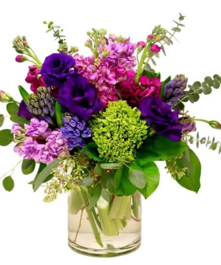 Pinks, greens, and your favorite purple flowers are perfect for any occasion. 